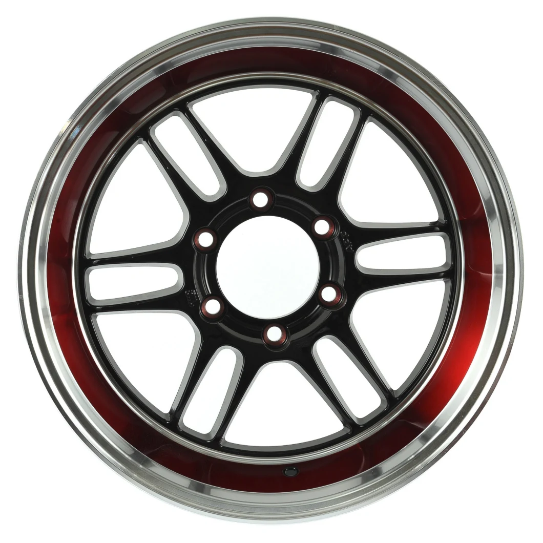 New Rpf1 Design Alloy Wheel with Red Stripe Moto Metal Wheels Aftermarket for Truck/SUV/Car/Jeep/off Road/Racing